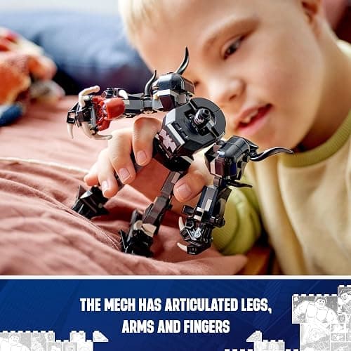 LEGO Marvel Venom Mech Armor vs. Miles Morales, Posable Action for Kids, Marvel Building Set with Minifigures, Travel Toy, Super Hero Battle Gift for Boys and Girls Aged 6 and Up, 76276 thumbnail 4