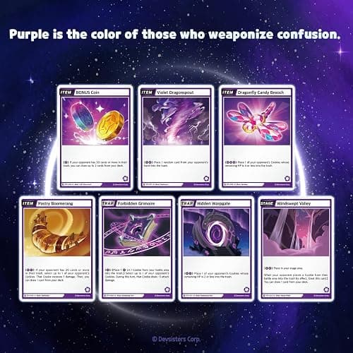 CookieRun Trading Card Game: Starter Deck Purple | 2 Player Competitive TCG | 20 Minutes | Includes 60 Cards thumbnail 5