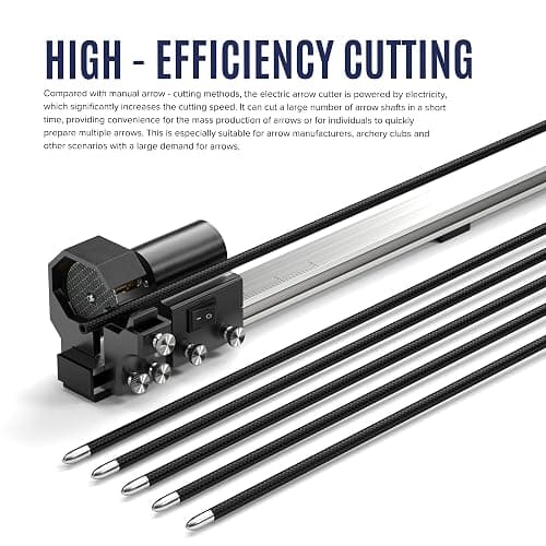 Electric Arrow Saw, Carbon Arrow Cutter with 2x Resin Saw Blade, Adjustable 4.3”-32” Archery Arrow Cutting Saw Tool with Precision Scale, Dust Cover, Aluminum Alloy Arrow Saw thumbnail 3