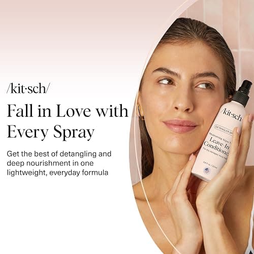 Kitsch Argan Milk Leave In Conditioner Spray – Hair Detangler Spray for Curly, Wavy, Fine, Dry & Damaged Hair - Silicone-Free | Ideal Gifts for Women - 6.3oz thumbnail 8
