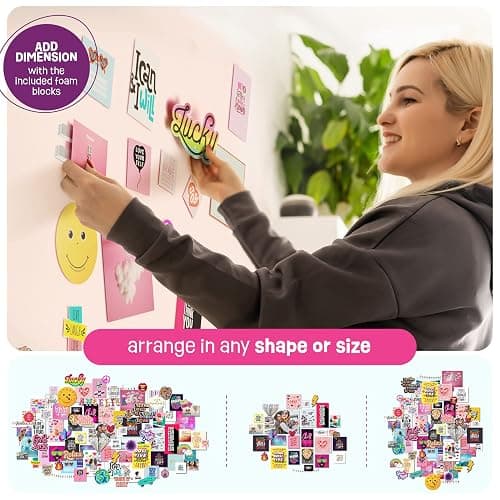 Pretty Me Wall Collage Kit for Teen & Tween Girls - Arts Craft Gift Ideas for Age 11, 12,13, 14, 15, 16 Year Old Girl - Birthday Gifts and Stuff for Teenage Bedroom Decor - Teens Creative Crafts Kits thumbnail 4