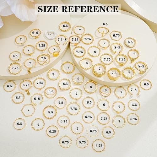 YEEZII 68 Pcs Gold Knuckle Rings Set for Women, Stackable Boho Joint Finger Midi Rings Silver Hollow Carved Crystal Stacking Ring Pack for Gift thumbnail 6
