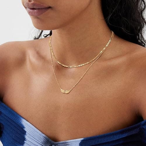 MEVECCO Dainty Gold Chain Choker Necklace 14K Gold Plated Handmade Boho Cute Tiny Beaded Link Choker Necklace Delicate Simple Minimalist Choker Necklace for Women thumbnail 5