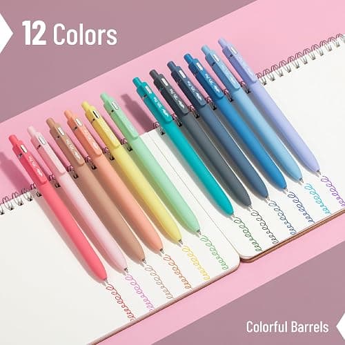 Mr. Pen- Retractable Gel Pens, 12 Pack, Pastel Color Ink, Fine Point 0.7 mm | Fast Dry, Smooth Writing, Cute Gel Ink Pens for Drawing, Writing Planner and School Supplies thumbnail 3