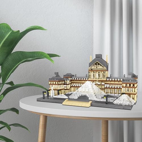 CSNRHG Paris Louvre Museum Model Building Blocks Set Micro Bricks World Famous Architecture Educational Toys for Kids Adults 3377 Piece Birthday thumbnail 2