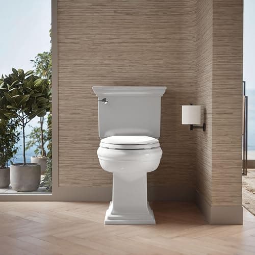 KOHLER 4636-RL-0 Cachet ReadyLatch Elongated Toilet Seat Slow Close, Soft Close Toilet Seat Quiet Lid, Contoured Grip-Tight Bumpers Installation Hardware, Apartment Essentials, White thumbnail 11