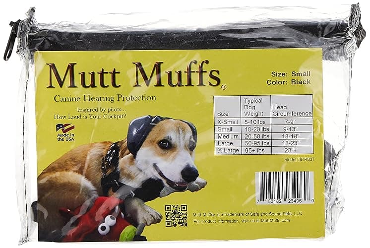 Mutt Muffs DDR337 Hearing Protection for Dogs, Black, Large - Medium Pink thumbnail 4