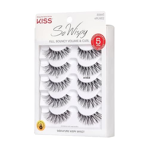 KISS So Wispy, False Eyelashes, 'Style #11', 12mm, Includes 5 Pairs Of Lashes, Easy to Apply, Reusable Lash Clusters thumbnail 2