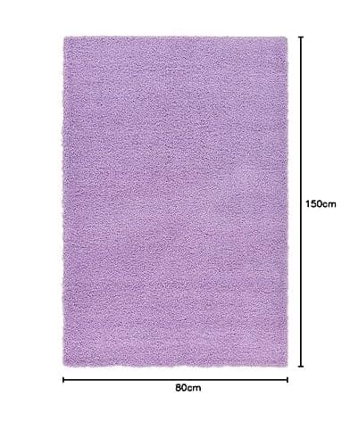 Bravich Lilac Lilac Shaggy Rug 80 x 150cm (2'7" x 4'11") 5cm Pile Medium Thick Fluffy Living Room Hessian Backed Washable thumbnail 2
