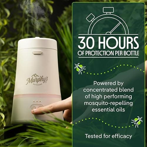Murphy's Naturals Mosquito Dodger Zone Repellent, Outdoor Mosquito Spray, Essential Oils, 15-Foot Zone, Repels for 30 Hours, Refill Included. thumbnail 3