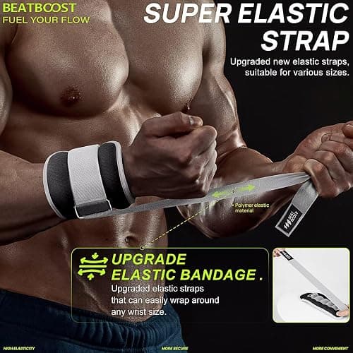 BeatBoost Ankle Wrist Weights for Women Men A Pair of 1 2 3 4 6 8 10 Lbs Arm Leg Weight Set with Adjustable Straps for Walking Pilates Exercise Workout Gym Aerobics thumbnail 4