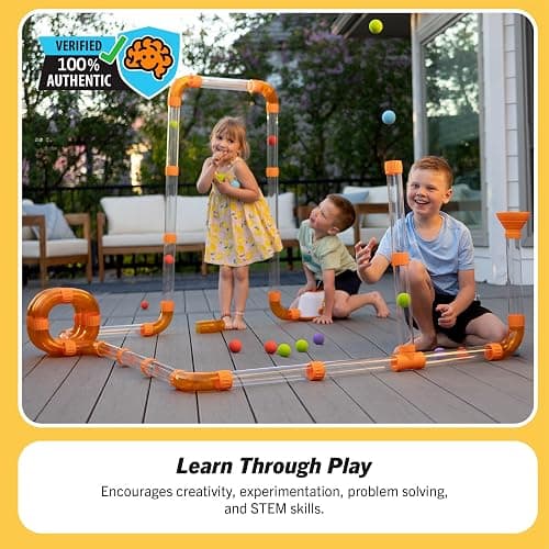Fat Brain Toys The Original Air Toobz, Air-Powered STEM Building Toys for Kids & Teens, Kids Building Toys, STEM Toys for 3+ Year Old thumbnail 3