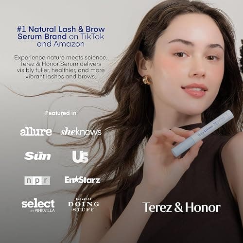 Terez & Honor REviving Lash Serum - Korean Vegan PDRN Lash Growth Serum for Longer, Fuller, Healthier Lashes - Peptide & Biotin Lash Conditioner for Root Strengthening - Clean, Gentle, Made in Korea thumbnail 8