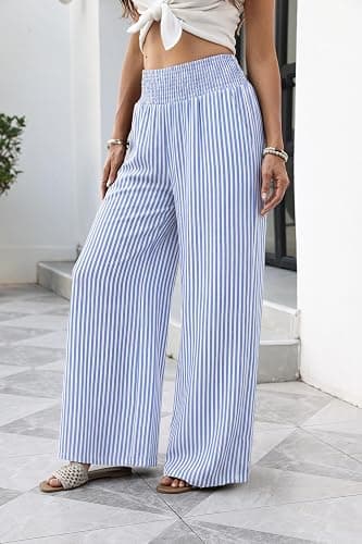 Sampeel Wide Leg Pants Woman High Waist Trousers with Pockets Casual Lounge thumbnail 3