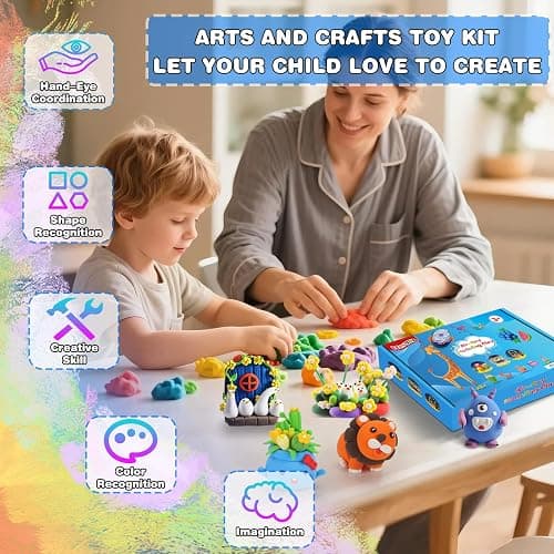 ifergoo Air Dry Clay, 50 Colors Magic Foam DIY Molding Clay for Slime | Slime add ins & Supplies, Soft & Non-Sticky, Easy to use, School Projects, Great Toys Gift for Ages 3-12 Boys & Girls Kids thumbnail 5