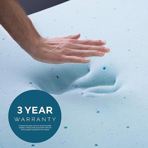 LUCID Mattress Topper, Twin XL, 3 Inch, Memory Foam - Gel Infused Mattress Topper - CertiPUR Certified - Twin XL - 3 Inch - Topper Only thumbnail 6