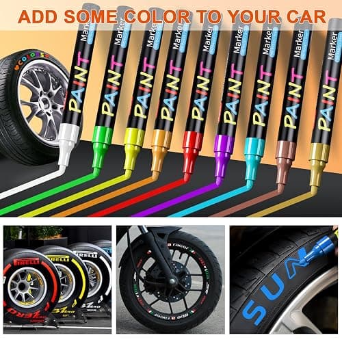 IVSUN Paint Pens Paint Markers, 20 Colors Oil-Based Waterproof Marker Pen Set, Never Fade Quick Dry and Permanent, Works on Rocks Painting, Wood, Fabric, Plastic, Canvas, Glass, Mugs thumbnail 3