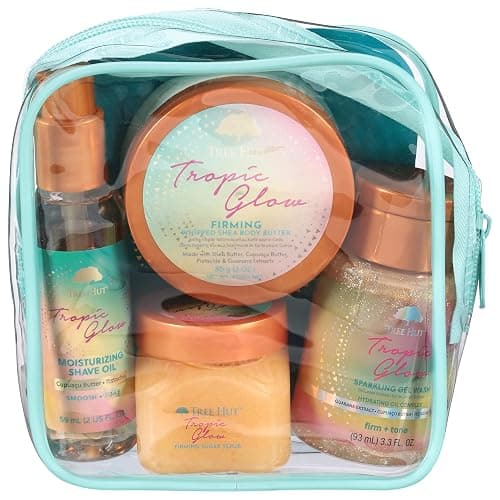 Tree Hut Mini Tropic Glow Everything Shower Gift Set, Exfoliating Sugar Scrub, Foaming Gel Wash & Whipped Body Butter, Hydrating Self-Care Kit for Soft, Glowing Skin - Image 1