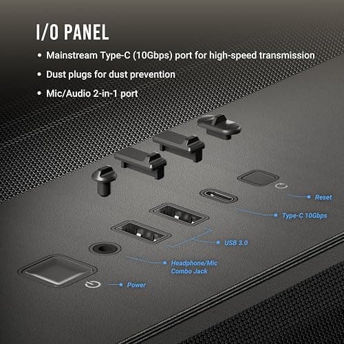 Antec C8 Curve Wood, Fans not Included, Wooden Front Panel, Super Wide Angle Single Curved Glass, Dual-Chamber Layout, Type-C, 360mm Radiator Support, RTX 40 Compatible, Full-Tower E-ATX PC Case thumbnail 9