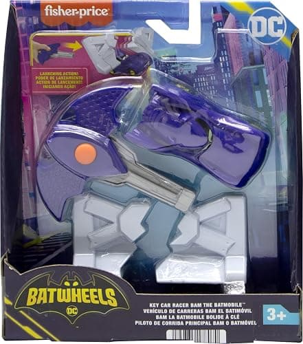 Fisher-Price DC Batwheels 1:55 Scale Toy Car Bam The Batmobile Launching Vehicle with Crash Accessory for Ages 3+ Years thumbnail 6