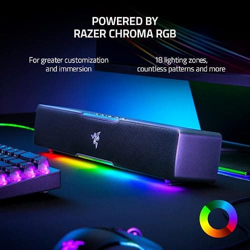 Razer Leviathan V2 X - PC Gaming Soundbar (Full-Range Drivers, Compact Desktop Form Factor, USB Type C Power and Audio Delivery, Bluetooth 5.0) Black thumbnail 8