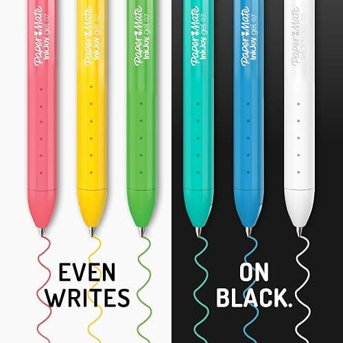 Paper Mate InkJoy Gel Bright Pens, Medium Point (0.7mm), Retractable, Assorted Brighter Colors, 10 Count - Colorful Office Supplies, Journaling, Doodling thumbnail 6