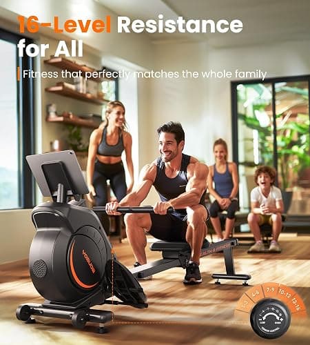 YOSUDA Magnetic/Water Rowing Machine for Home - Rower Machine Use with Bluetooth, App Supported, Rowing Machine for Beginners to Athletes, Comfortable Seat Cushion thumbnail 4