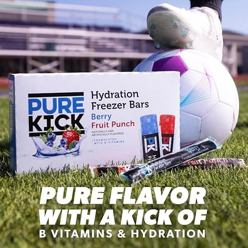 Pure Kick Freezer Bars, 1.5 oz, Hydrating Ice Pops, Naturally Flavored with Other Natural Flavors, Berry and Fruit Punch, 20 Count (Pack of 3) thumbnail 2