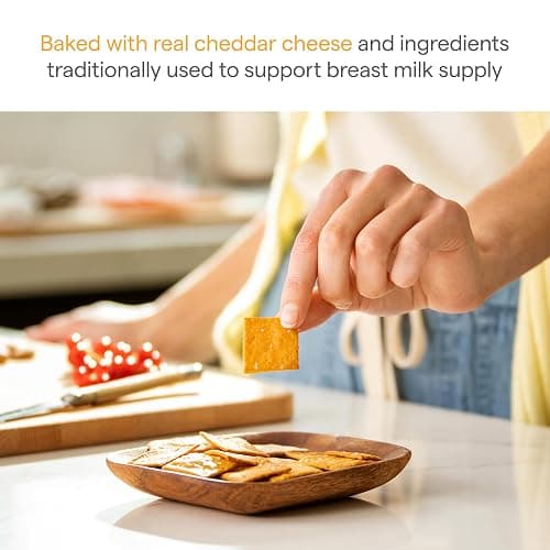 Munchkin® Milkmakers® Lactation Cheddar Crisps for Breastfeeding Moms with Oats and Flax, 6 Count thumbnail 3