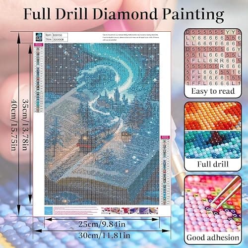 Diamond Art Kits for Adults-Diamond Painting Kits for Adults,DIY 5D Full Drill Diamond Art Perfect for Relaxation and Home Wall Decor (12x16 inch) thumbnail 2
