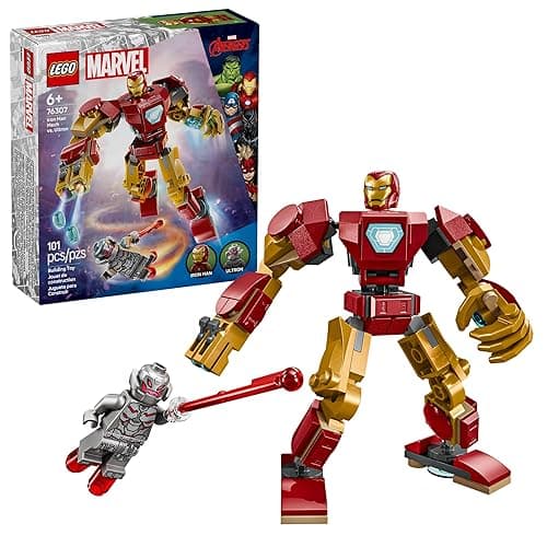 LEGO Marvel Iron Man Mech vs. Ultron Building Toy Set - for Kids, Boys and Girls, Ages 6+ - Buildable Action Figure - Superhero Gift for Birthday - 76307 - Image 1