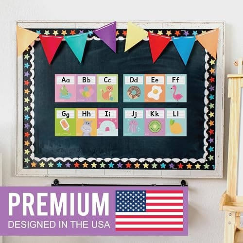 Hadley Designs Alphabet for Classroom Wall Decor - ABC Posters for Classroom Wall Chart Preschool & Kindergarten, ABC Letters & Number Line Elementary, Alphabet Cards, Pastel Classroom Decor thumbnail 5