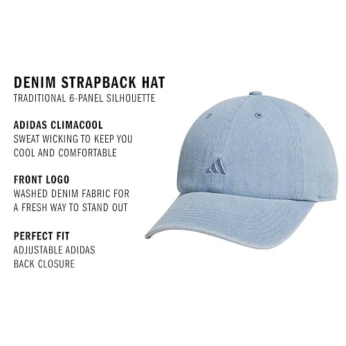 adidas Women's Saturday 3 Baseball Cap – Athletic Relaxed Strapback Hat thumbnail 2