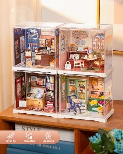 Rolife Super Creator Mini Series Tea-Break, DIY Plastic Miniature Kits Retail Store Series, Mini Model House Building Set for Teens Aged 14+, DIY Crafts/Hobbies for Adults (Honey Tea Lounge) thumbnail 8