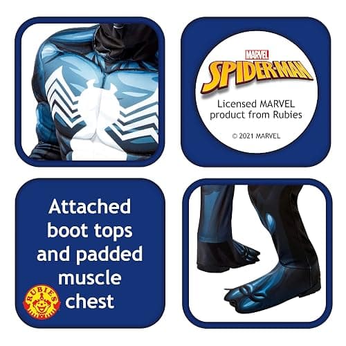Rubies Official Disney Marvel Spider-Man Venom Deluxe Boys Costume, Superhero Fancy Dress Halloween thumbnail 3