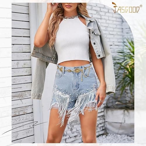 JASGOOD Western Metal Concho Belt for Women Cowgirl Waist Chain for Women Dress Pants thumbnail 4