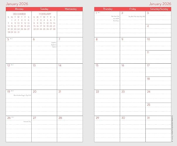 Graphique 2 Year Pocket Planner | 29 Month Organizer, Aug. 2025 – Dec. 2027 | Monthly Calendar & Notes Spreads | Marked Holidays | Joyful Landscapes| 3.75” x 6" thumbnail 2