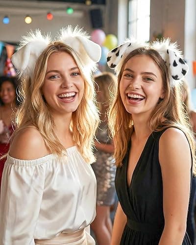 BNLIDES Handmade Plush Ears Headwear Dalmatian Dog Ears Headband Adult Cosplay Accessory for Halloween, Christmas thumbnail 5