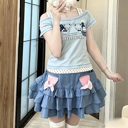 Cutecore Harajuku Y2k Baby Tee Cute Kawaii Emo Grunge Shirt Women Vintage Graphic Tees Short Sleeve Alt Tops 2000s thumbnail 5