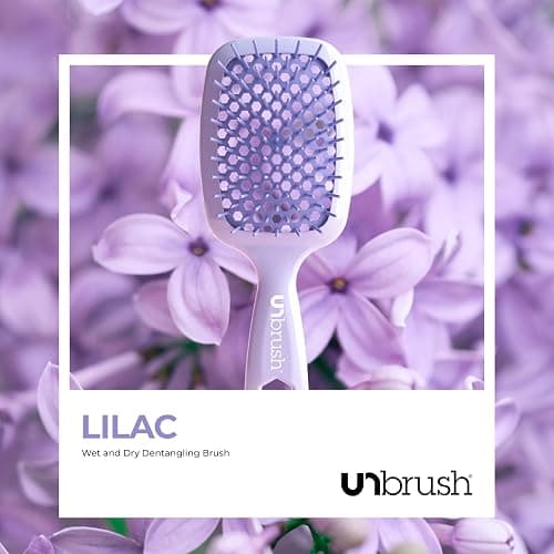 FHI HEAT UNbrush Wet & Dry Vented Detangling Hair Brush, Lilac Light Purple thumbnail 7
