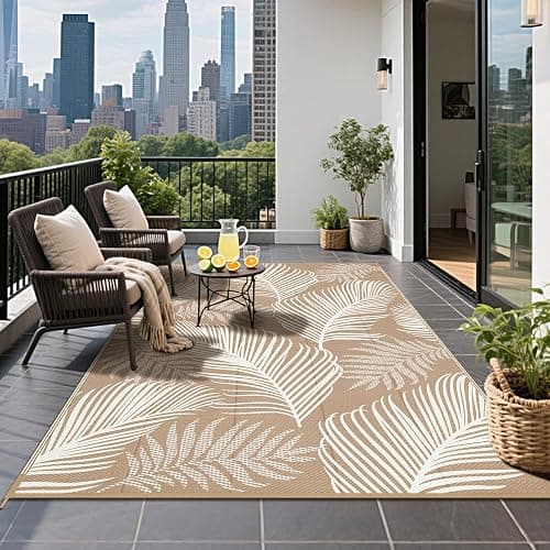 Leaf Brown Patio Rug thumbnail 8