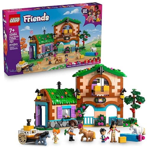 LEGO Friends Pony Ranch & Stable Pretend Play Building Toy - Playset with 3 Horse Toys for Creative Storytelling - Birthday Gift Idea for Girls & Boys, Ages 7+ Who Love Horse Stuff - 42654 - Image 1