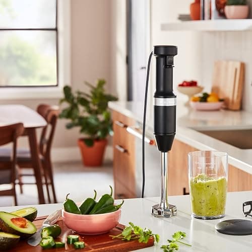 KitchenAid Variable Speed Corded Hand Blender KHBV53, Matte Black thumbnail 2