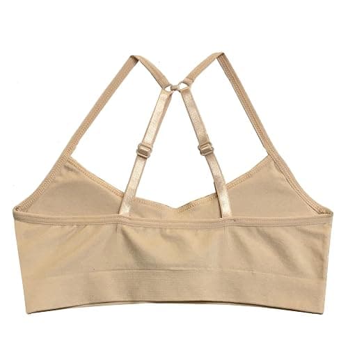 Popular Girls Padded Training Bra Pack – Crop Cami Training Bras for Girls. Seamless Bra Design with Removable Padding thumbnail 3