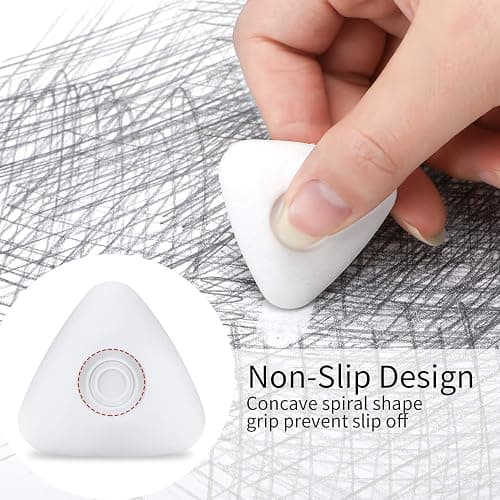 10 Pieces Drawing Art Pencil Erasers, Multi-Shape Painting Grey Kneaded White Foam Erasers with Grip for Art Sketching Drafting Supplies thumbnail 5