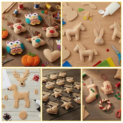 60PCS Felt Sheets Fabric, 4" X 4" Soft Felt Fabric for Crafts Halloween Christmas Fabrics Fall Felts Squares for DIY and Sewing Projects (Skin Color) thumbnail 5