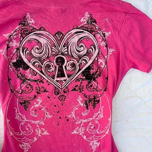 Y2k Grunge Shirt Alt Emo Clothes Women Whimsical Goth Short Sleeve Top Vintage Graphic Tees 2000s Tops Teen Girls thumbnail 4