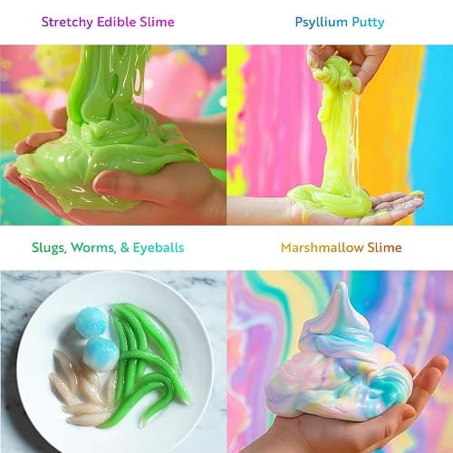 Playz Edible Slime Candy Making Science Kit for Kids Ages 8-12 Years Old - Food Science Chemistry Kid Science Kit with 25 Experiments to Make Slime Chocolates, Educational Science Kits for Boy & Girls thumbnail 4