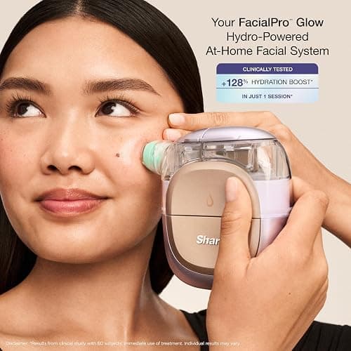 Shark FacialPro Glow at-Home Hydro-Powered Facial System with DePuffi Hot & Cold Therapy – Professional Spa Skincare Device for Pore Cleansing, Hydration, & Radiant Glow, Black, FH320BK thumbnail 3