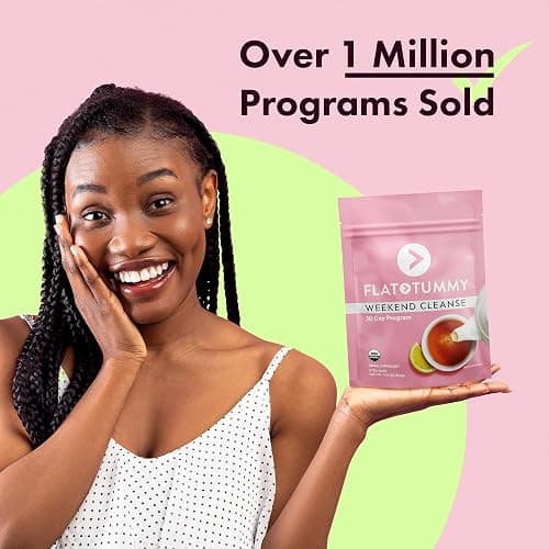 Flat Tummy Weekend Cleanse Tea - 30 Day Program - All Natural Colon Cleanse w/Senna and Dandelion Root, Provides Bloating Relief for Women - Detox Cleanse for Digestion Support and Gas Relief thumbnail 7